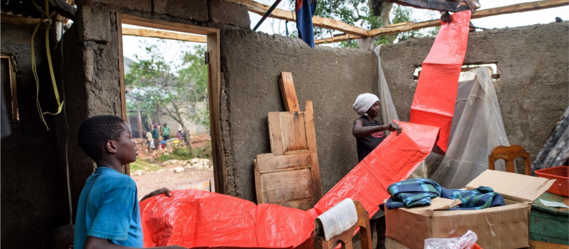 Men working inside a structure