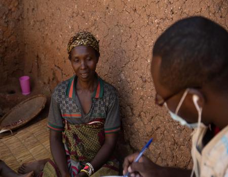 Women receiving medical attention